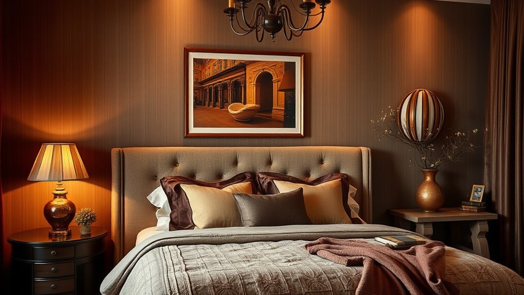brown decorative art pieces