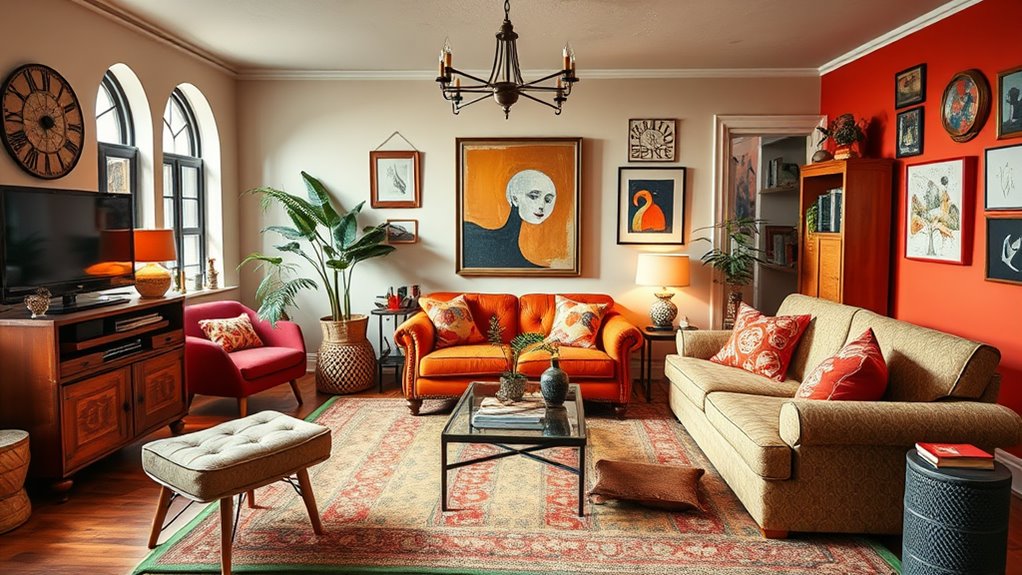 diverse furniture style mix