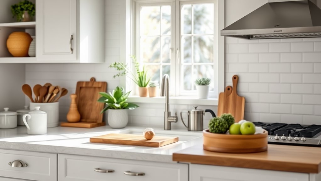 keep counters organized daily
