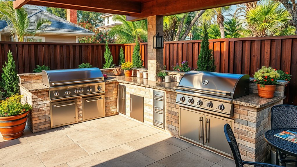 outdoor kitchens with grills