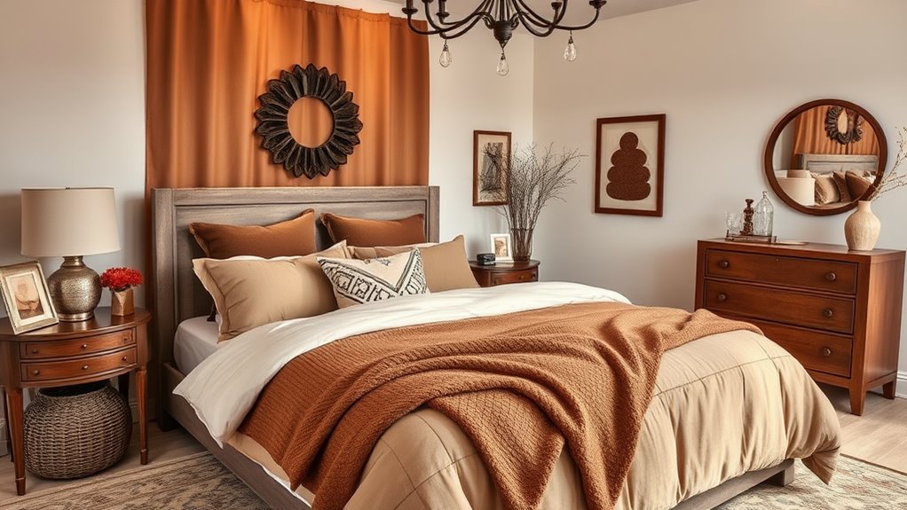 warm earthy bedding choices